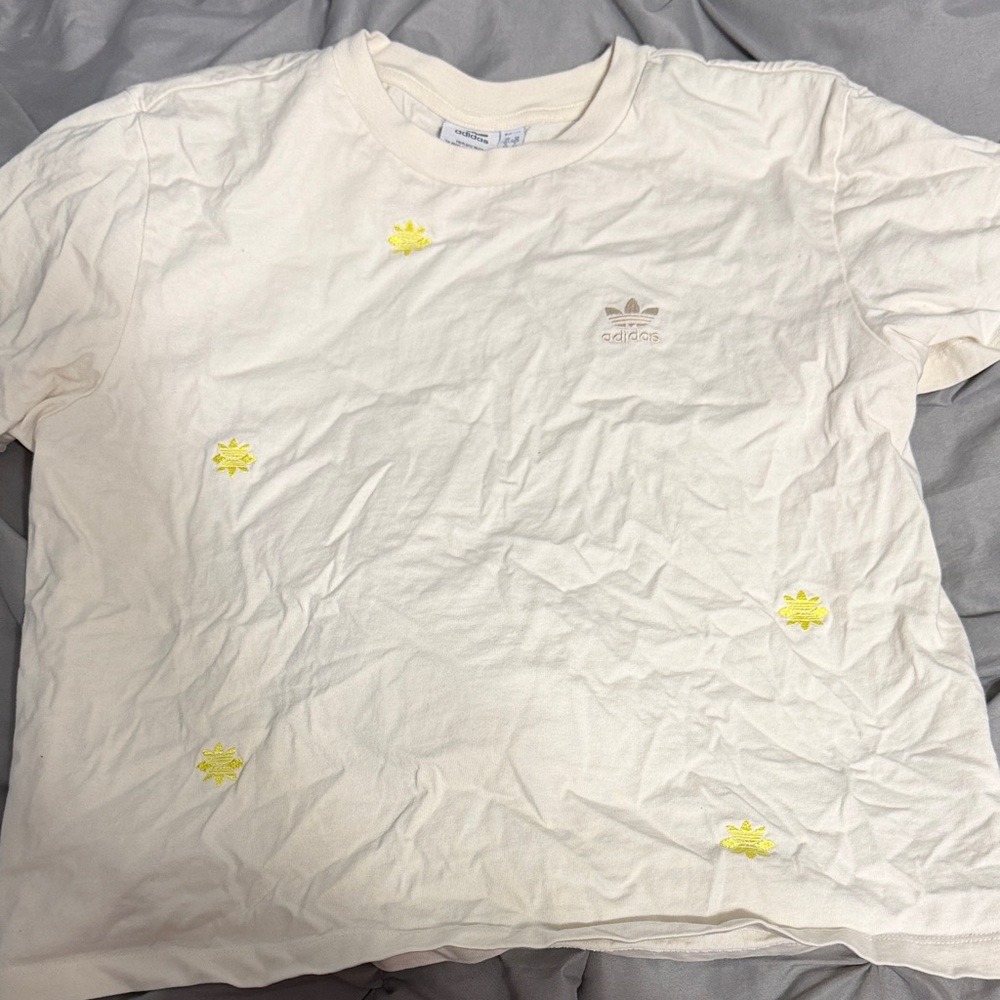 Adidas Off-White Tee with Subtle Logo